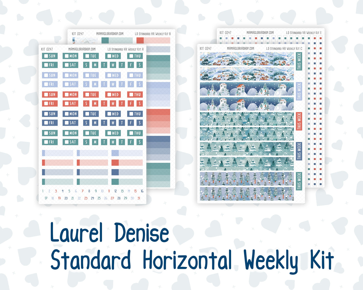 Kit 0247 - Laurel Denise Standard - Horizontal - Weekly Kit - December - Snow Day Adventures