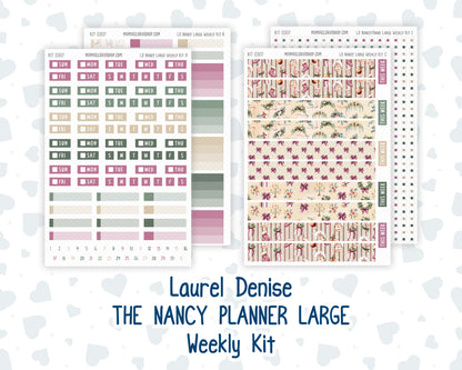 Kit 0307 - Laurel Denise The Nancy Planner Large - Weekly Kit - December - Velvet Hearth