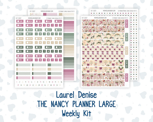 Kit 0307 - Laurel Denise The Nancy Planner Large - Weekly Kit - December - Velvet Hearth