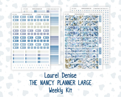 Kit 0249 - Laurel Denise The Nancy Planner Large - Weekly Kit - January - Icy Lace