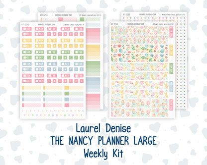 Kit 0260 - Laurel Denise The Nancy Planner Large - Weekly Kit - April - Pastel Egg Hunt