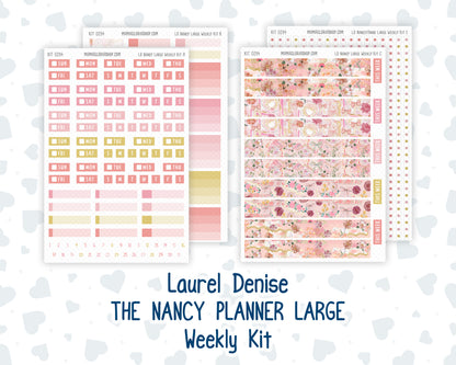 Kit 0294 - Laurel Denise The Nancy Planner Large - Weekly Kit - September - Rosy Reveria