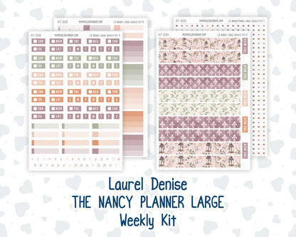 Kit 0293 - Laurel Denise The Nancy Planner Large - Weekly Kit - September - Fleur de Provence
