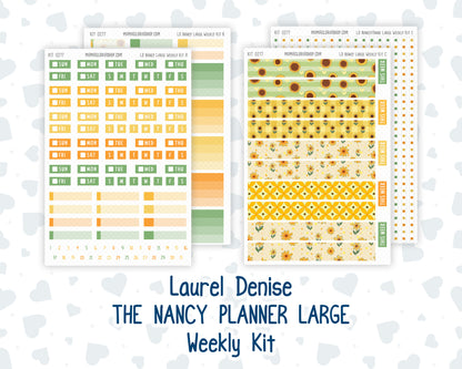 Kit 0277 - Laurel Denise The Nancy Planner Large - Weekly Kit - August - Sunflower Drama Club