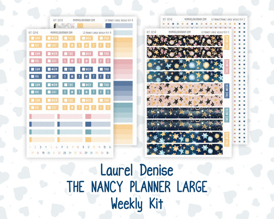 Kit 0248 - Laurel Denise The Nancy Planner Large - Weekly Kit - January - Midnight Countdown