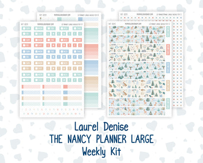 Kit 0251 - Laurel Denise The Nancy Planner Large - Weekly Kit - January - Pine & Paws