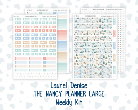 Kit 0251 - Laurel Denise The Nancy Planner Large - Weekly Kit - January - Pine & Paws