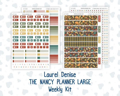 Kit 0302 - Laurel Denise The Nancy Planner Large - Weekly Kit - November - Thankful Season