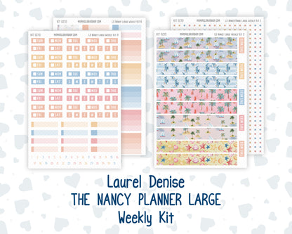 Kit 0270 - Laurel Denise The Nancy Planner Large - Weekly Kit - June - Beachside Bliss