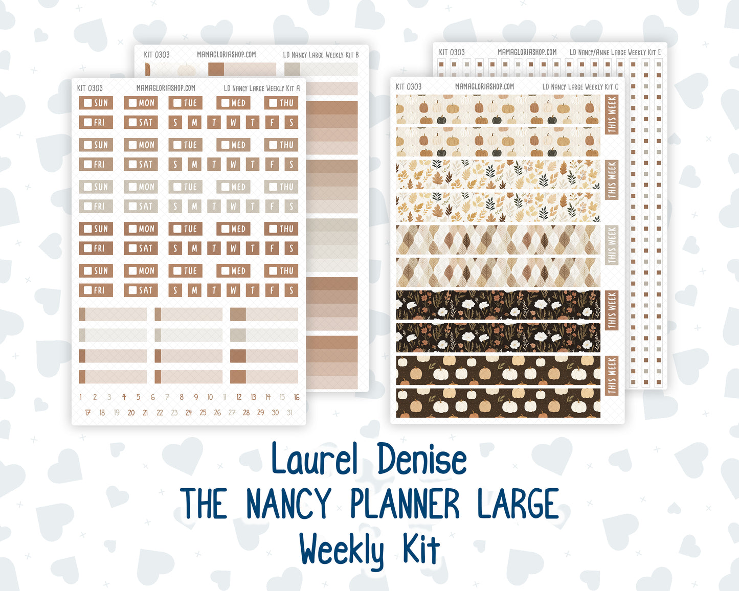 Kit 0303 - Laurel Denise The Nancy Planner Large - Weekly Kit - November - Into The Woods