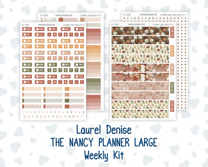 Kit 0298 - Laurel Denise The Nancy Planner Large - Weekly Kit - October - Velvet Bloom