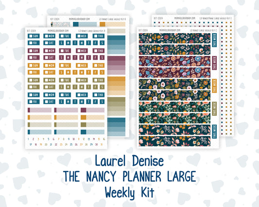 Kit 0304 - Laurel Denise The Nancy Planner Large - Weekly Kit - November - Autumn In Bloom