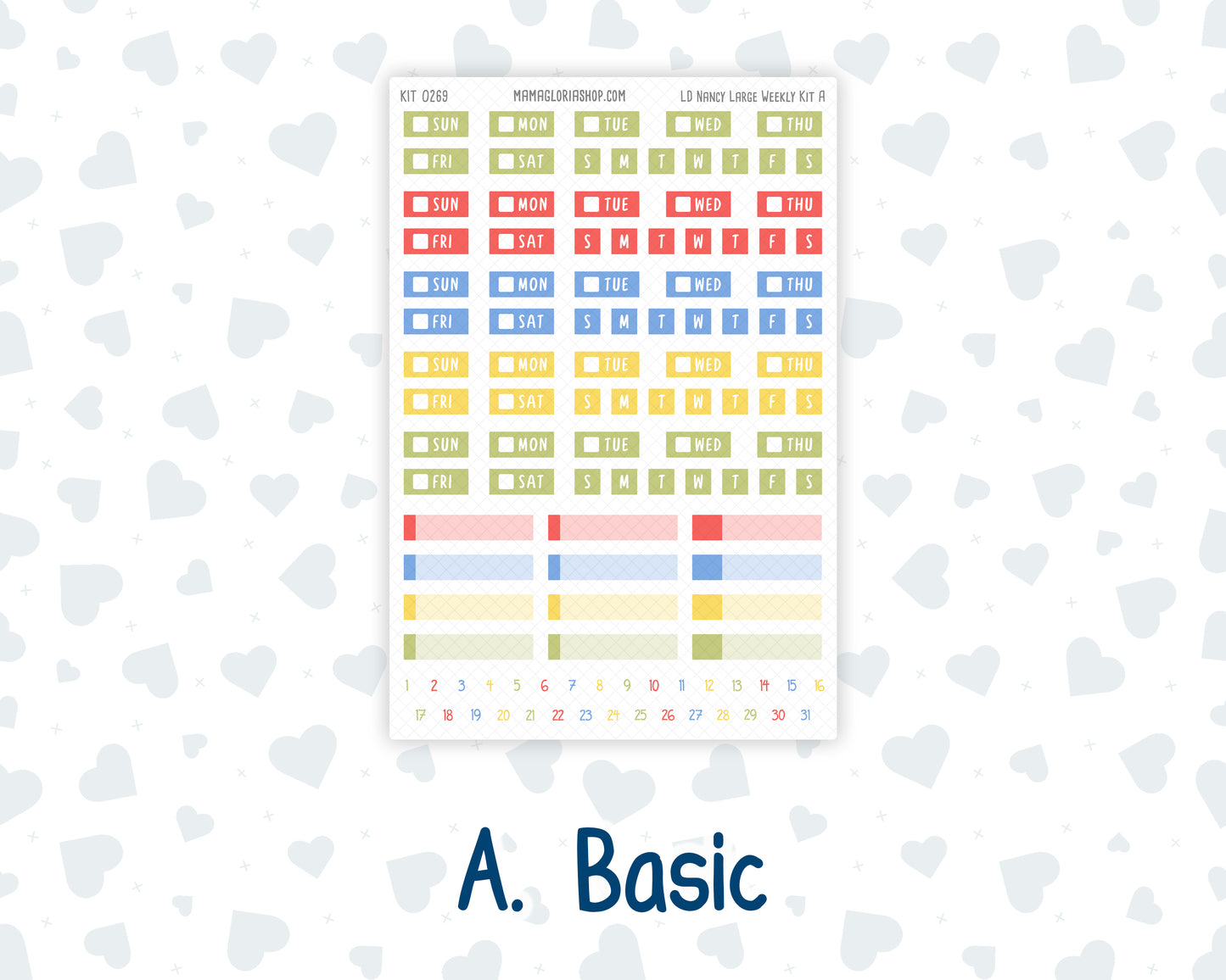 Kit 0269 - Laurel Denise The Nancy Planner Large - Weekly Kit - June - Dolce Mare