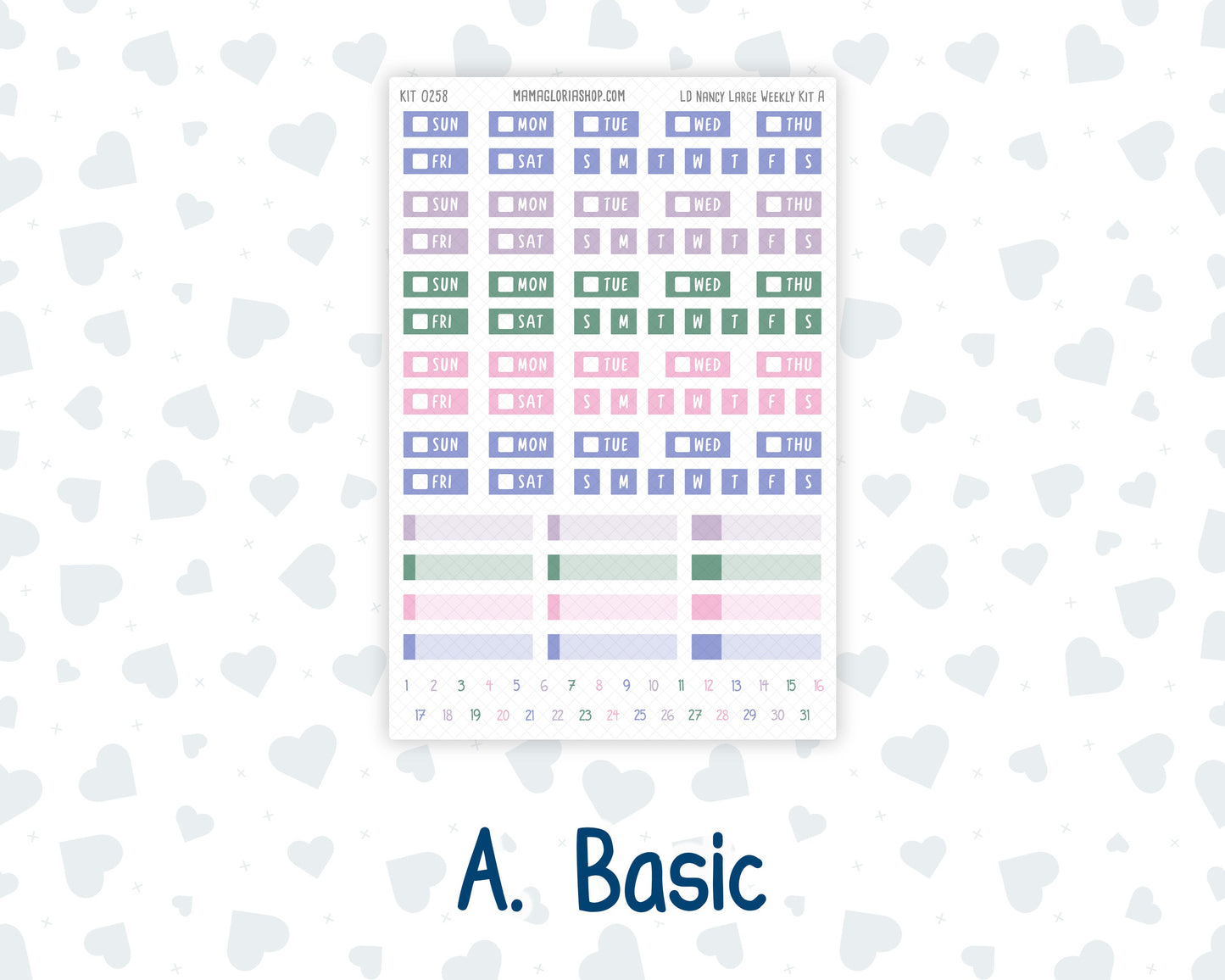 Kit 0258 - Laurel Denise The Nancy Planner Large - Weekly Kit - March - Plant Therapy