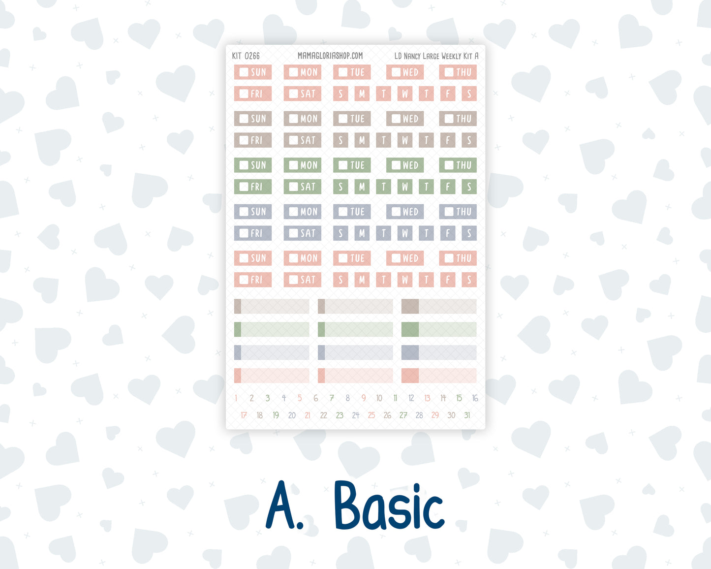 Kit 0266 - Laurel Denise The Nancy Planner Large - Weekly Kit - May - Froggy Lake Picnic