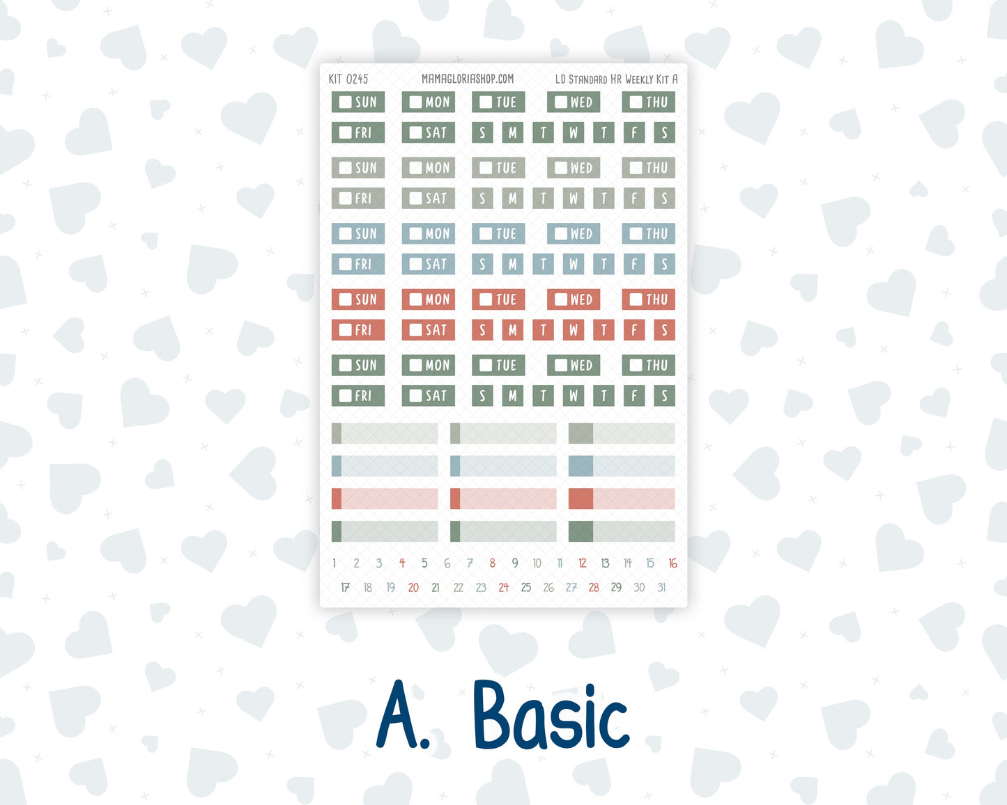 Kit 0245 - Laurel Denise Standard - Horizontal - Weekly Kit - December - Vintage Christmas
