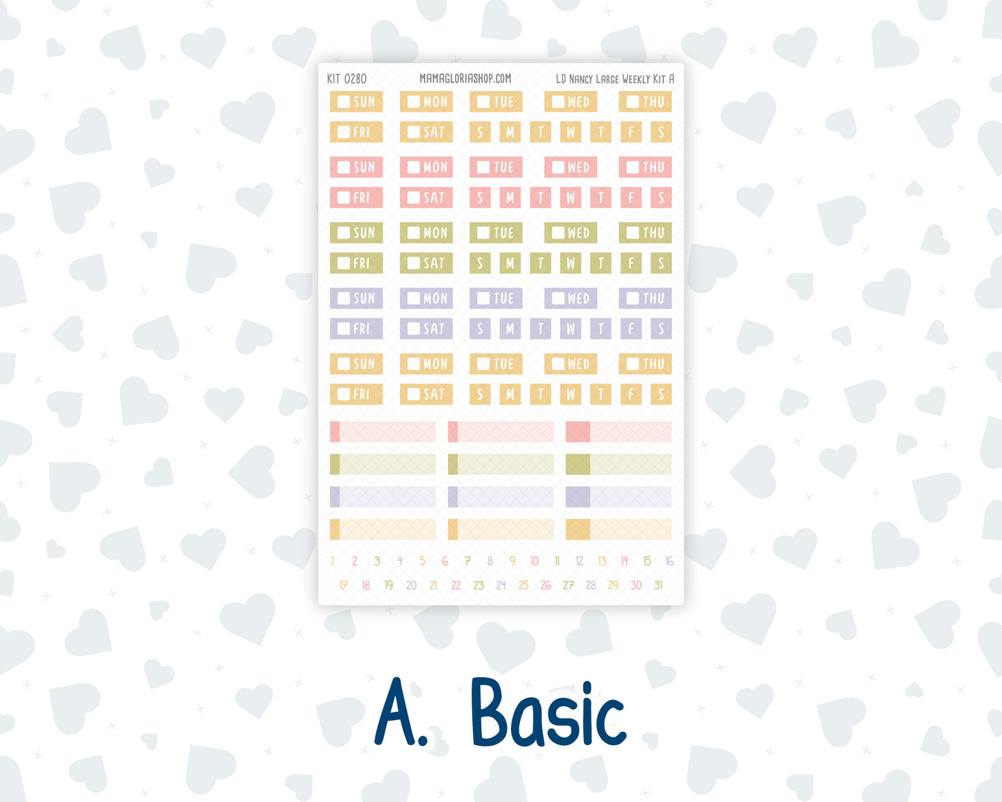 Kit 0280 - Laurel Denise The Nancy Planner Large - Weekly Kit - Half Past Six In August