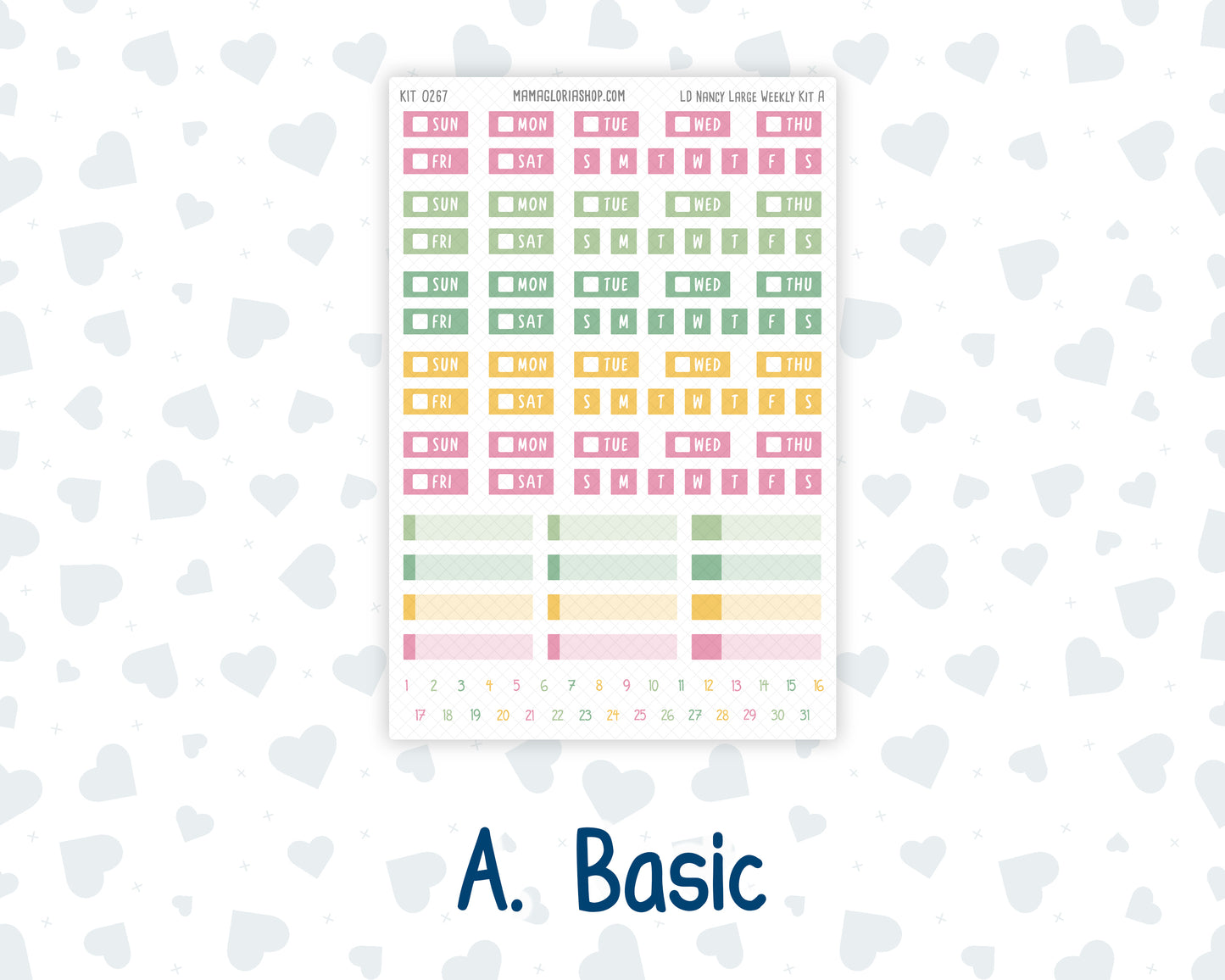 Kit 0267 - Laurel Denise The Nancy Planner Large - Weekly Kit - May - Flowers For Mama