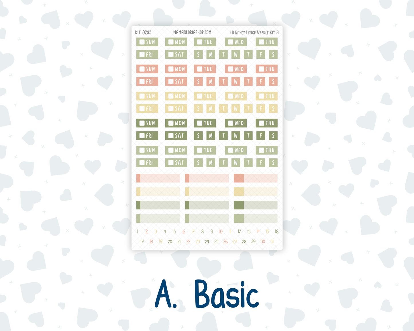 Kit 0295 - Laurel Denise The Nancy Planner Large - Weekly Kit - September - Apple Harvest