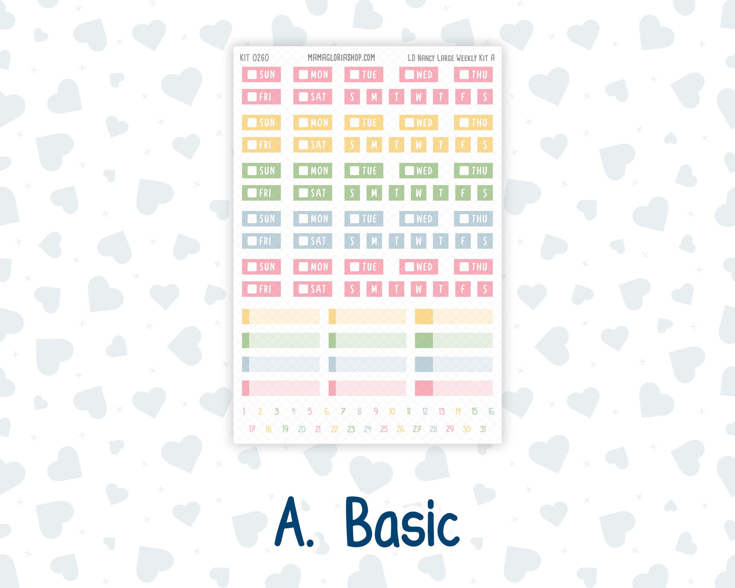 Kit 0260 - Laurel Denise The Nancy Planner Large - Weekly Kit - April - Pastel Egg Hunt