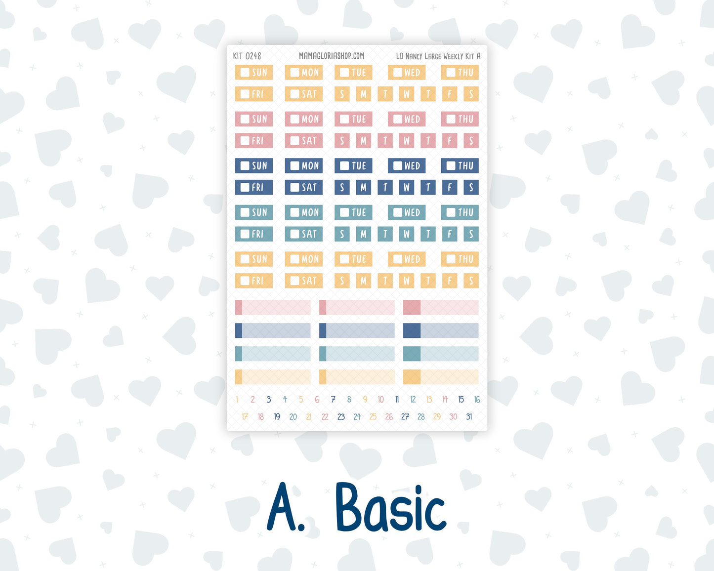 Kit 0248 - Laurel Denise The Nancy Planner Large - Weekly Kit - January - Midnight Countdown