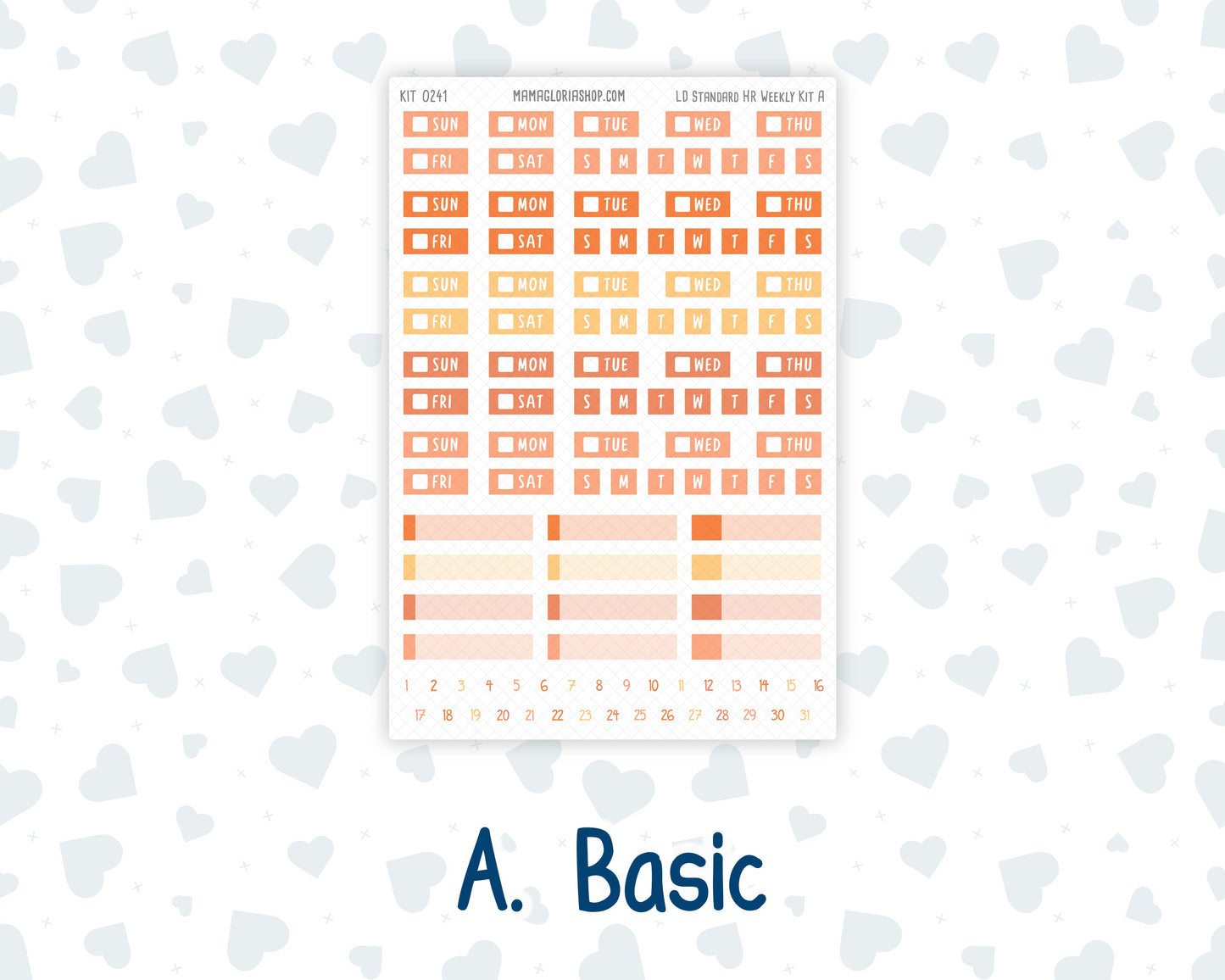 Kit 0241 - Laurel Denise Standard - Horizontal - Weekly Kit - November - Pumpkin Latte