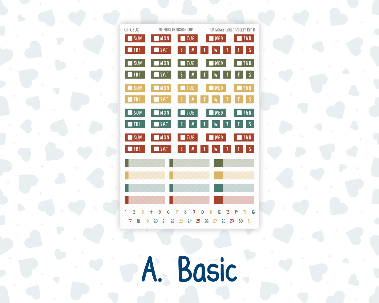 Kit 0302 - Laurel Denise The Nancy Planner Large - Weekly Kit - November - Thankful Season