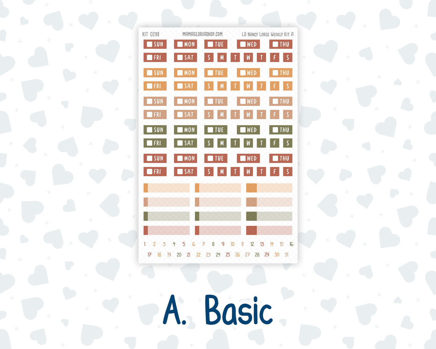 Kit 0298 - Laurel Denise The Nancy Planner Large - Weekly Kit - October - Velvet Bloom
