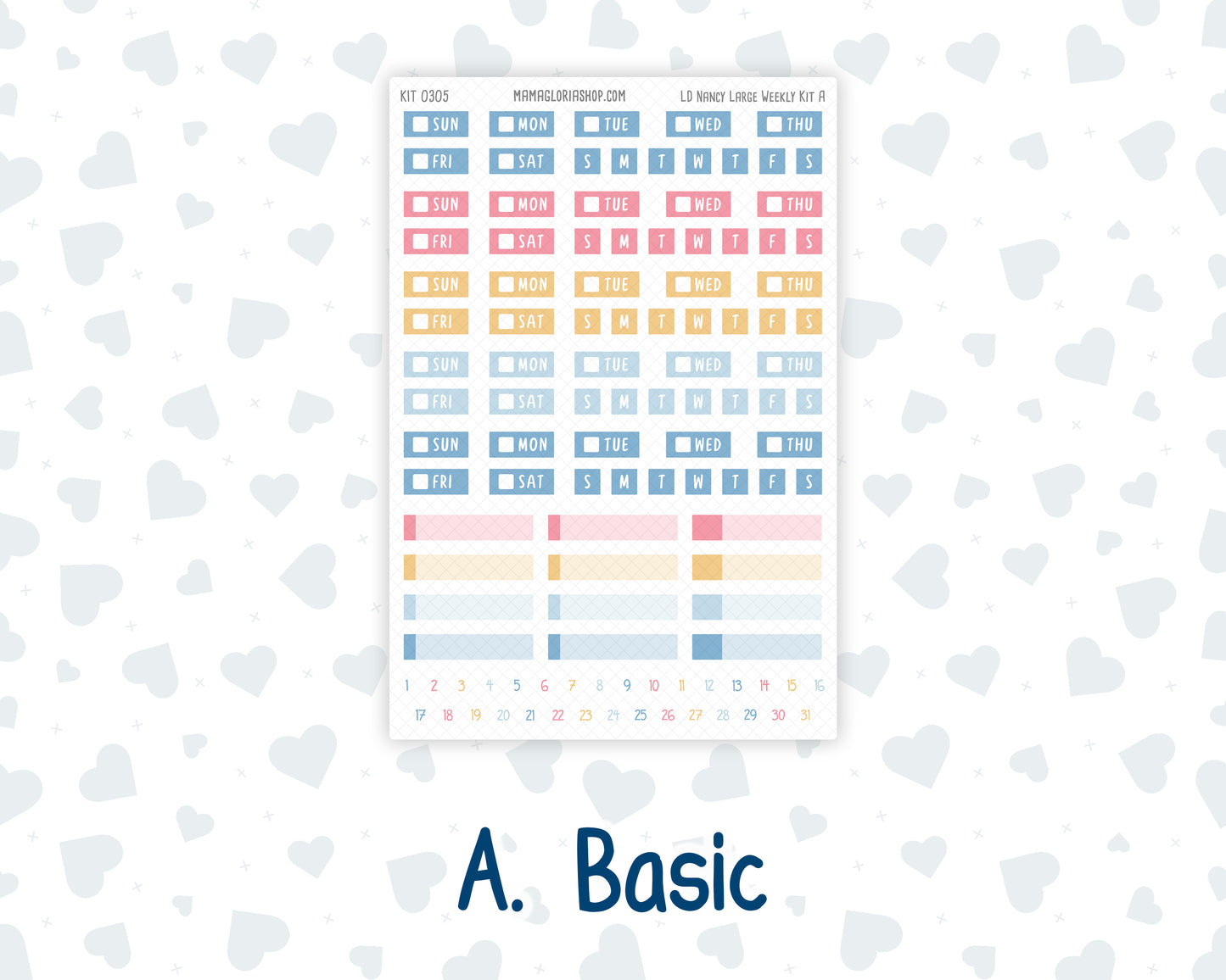 Kit 0305 - Laurel Denise The Nancy Planner Large - Weekly Kit - December - Sugarplum Parade