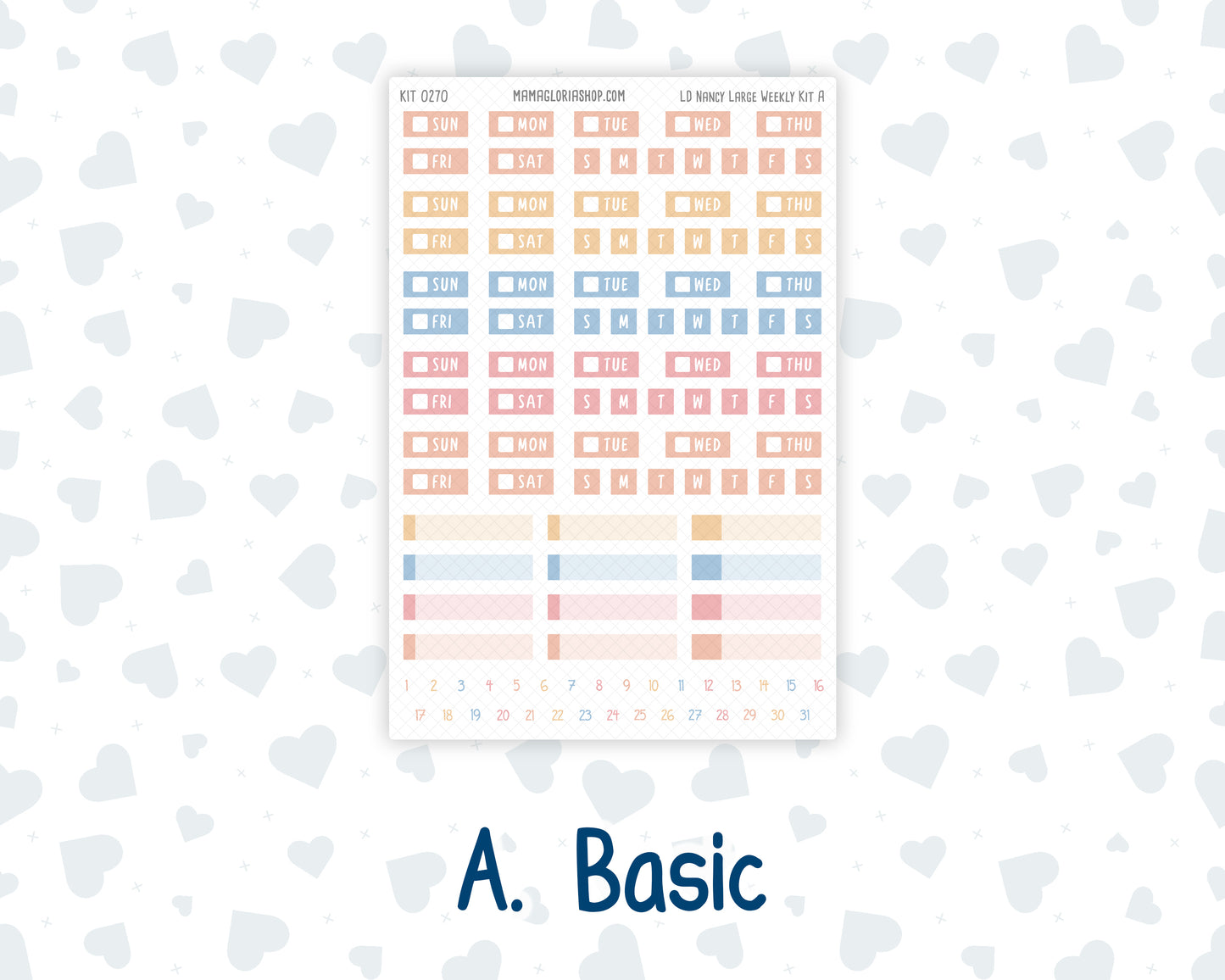 Kit 0270 - Laurel Denise The Nancy Planner Large - Weekly Kit - June - Beachside Bliss