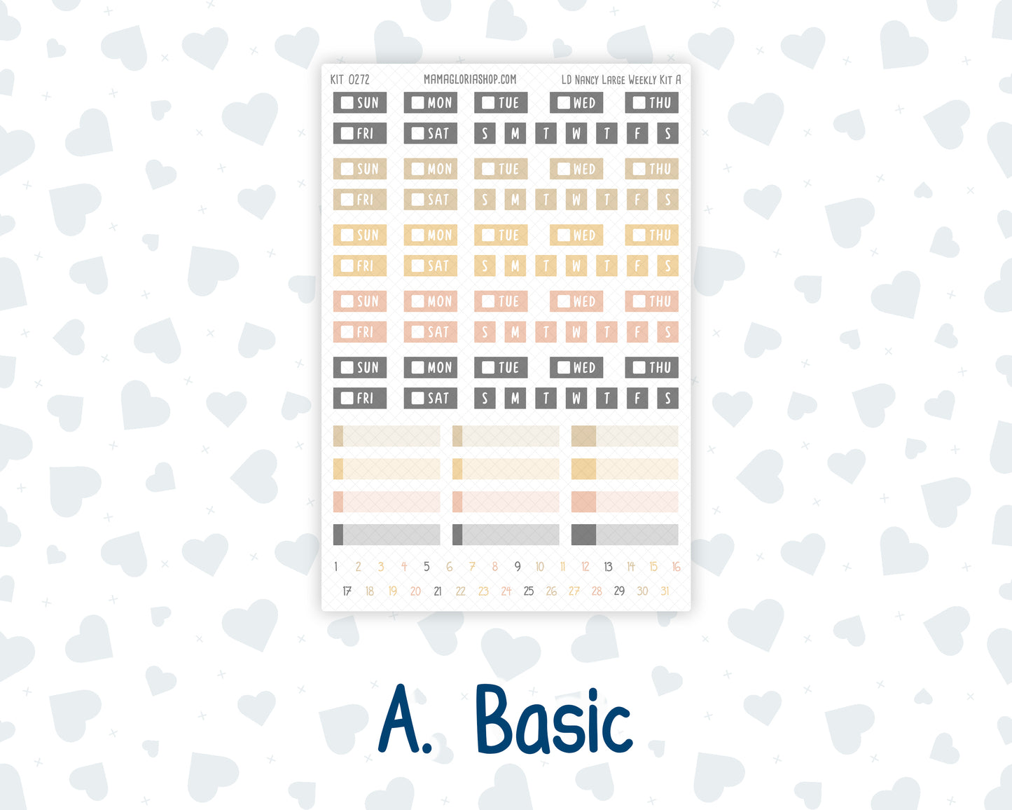 Kit 0272 - Laurel Denise The Nancy Planner Large - Weekly Kit - May - Graduation