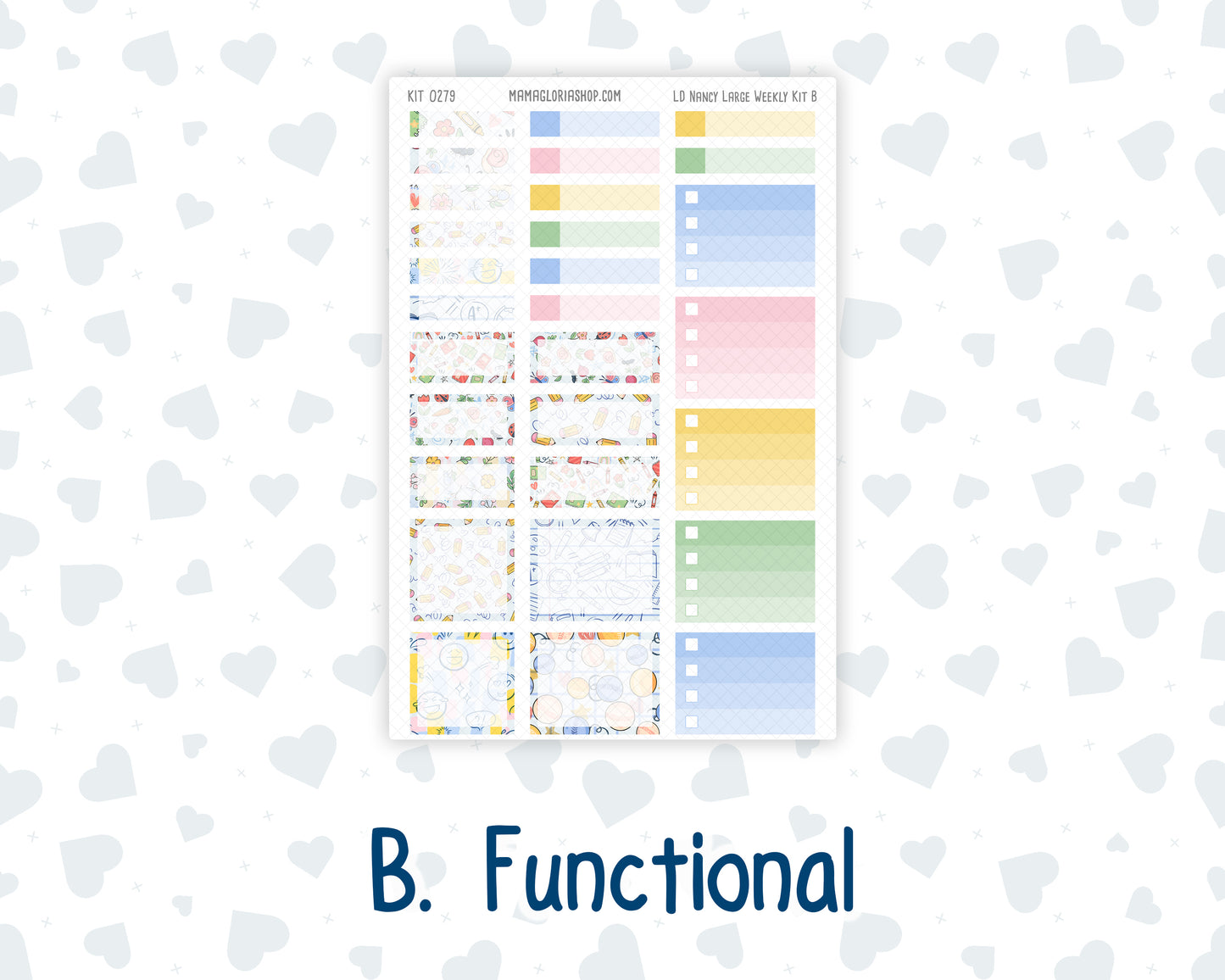 Kit 0279 - Laurel Denise The Nancy Planner Large - Weekly Kit - August - Not Ready For School