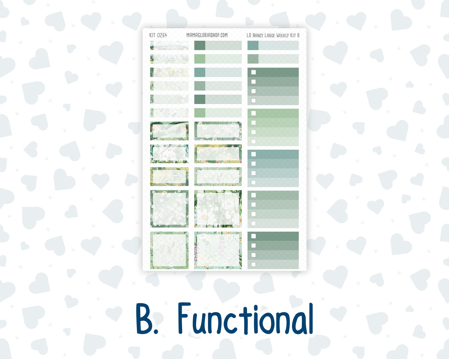 Kit 0264 - Laurel Denise The Nancy Planner Large - Weekly Kit - May - Spring Walk