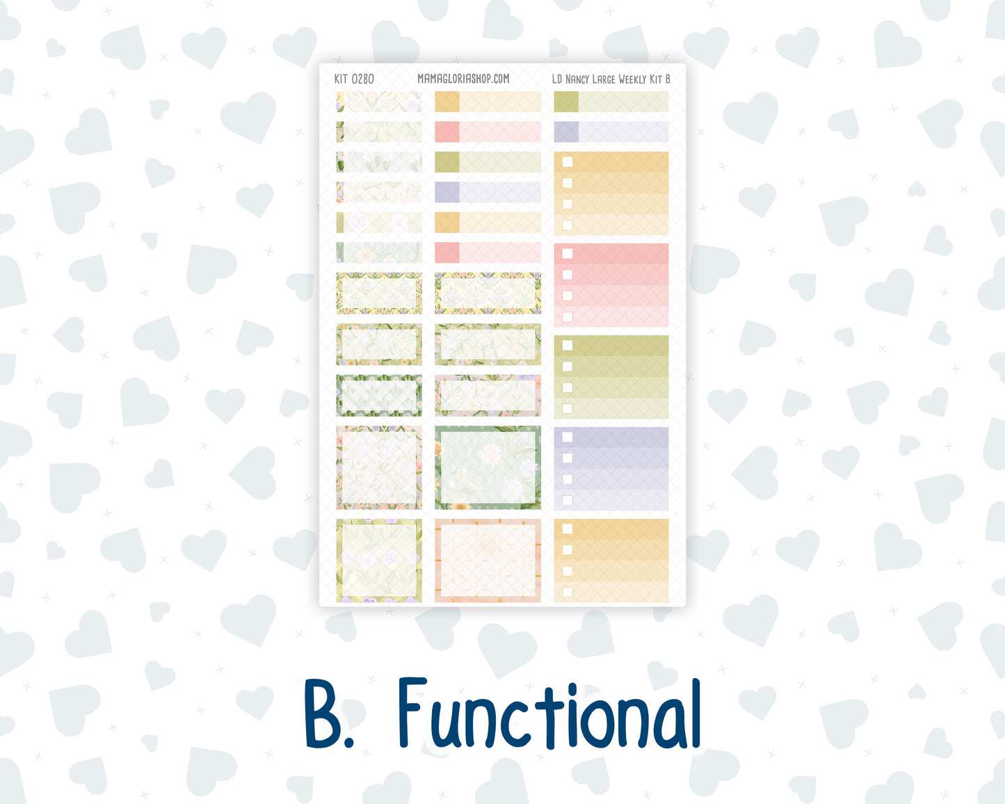 Kit 0280 - Laurel Denise The Nancy Planner Large - Weekly Kit - Half Past Six In August