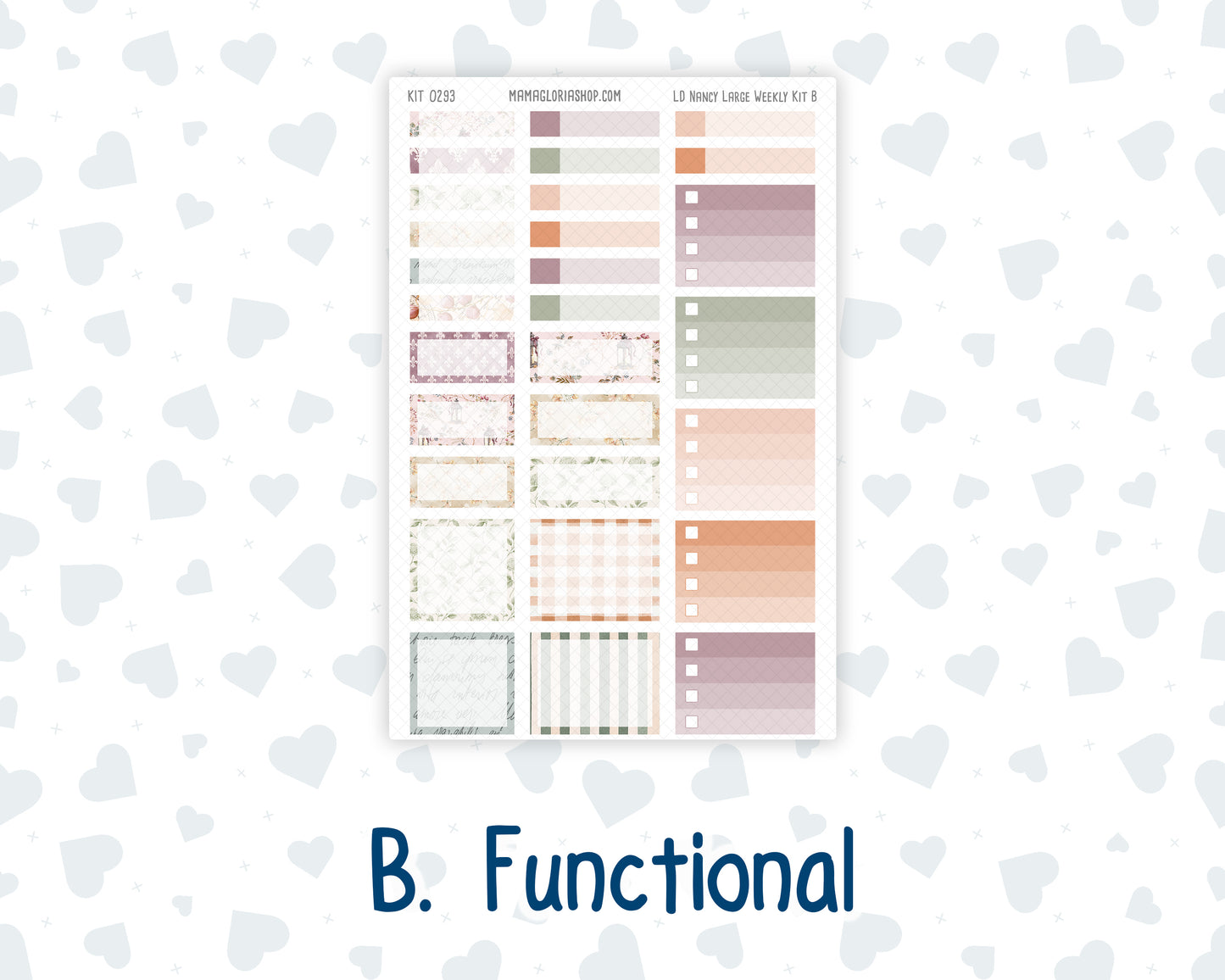Kit 0293 - Laurel Denise The Nancy Planner Large - Weekly Kit - September - Fleur de Provence