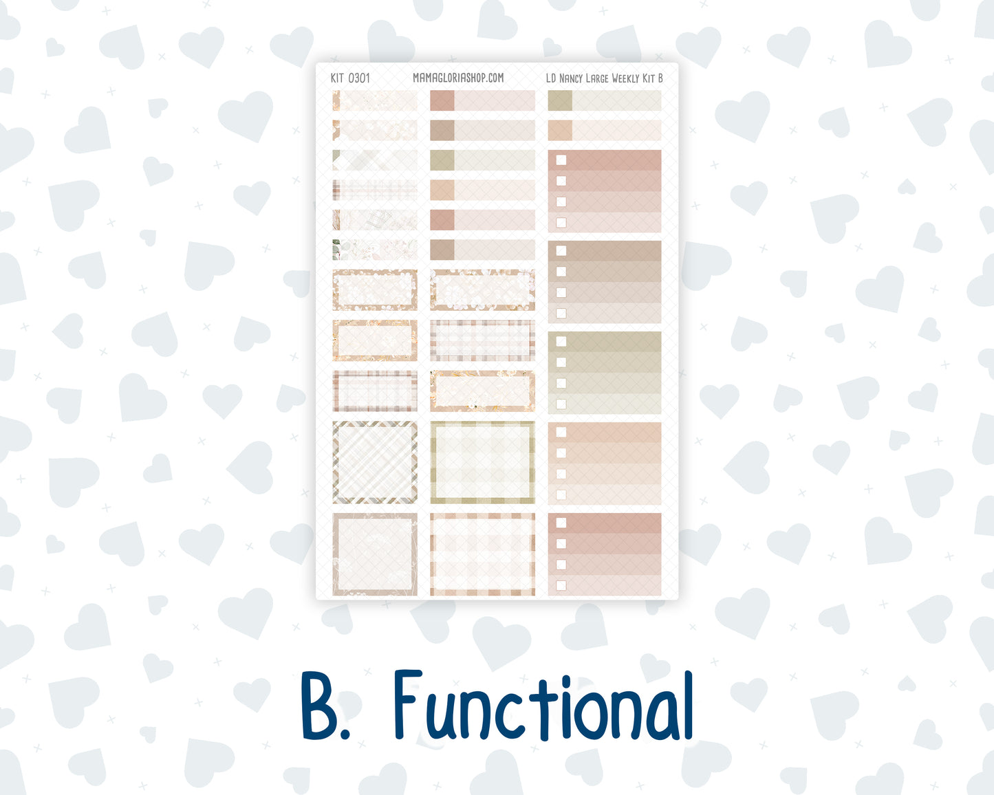 Kit 0301 - Laurel Denise The Nancy Planner Large - Weekly Kit - November - Sunday Comfort