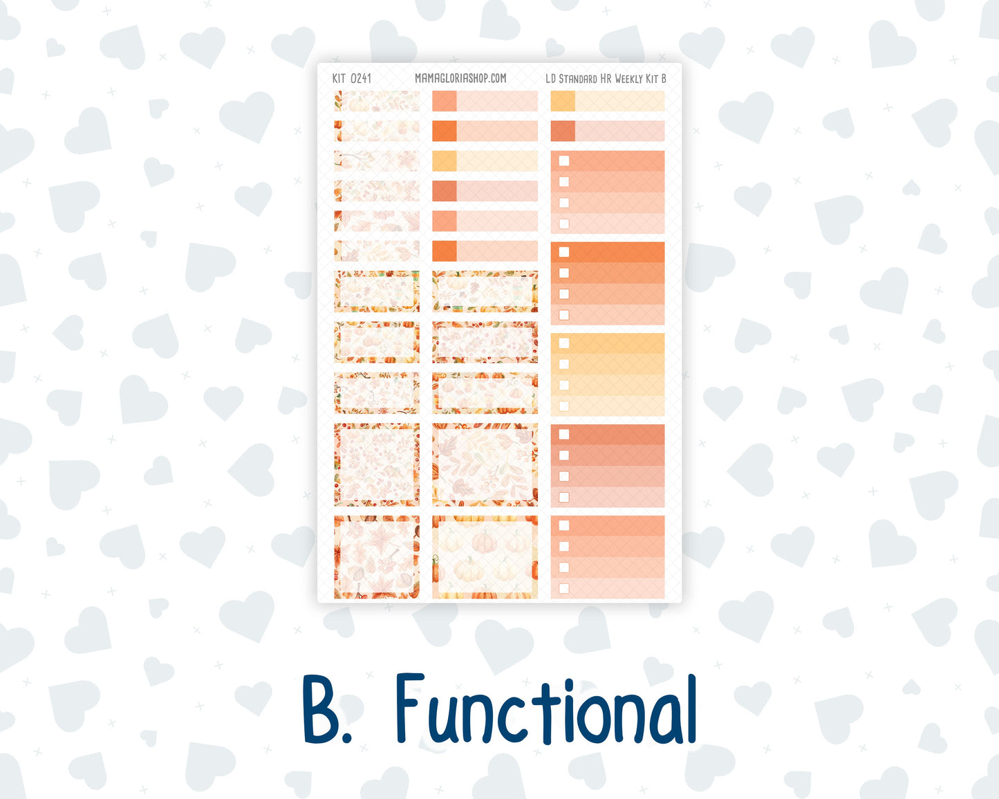 Kit 0241 - Laurel Denise Standard - Horizontal - Weekly Kit - November - Pumpkin Latte