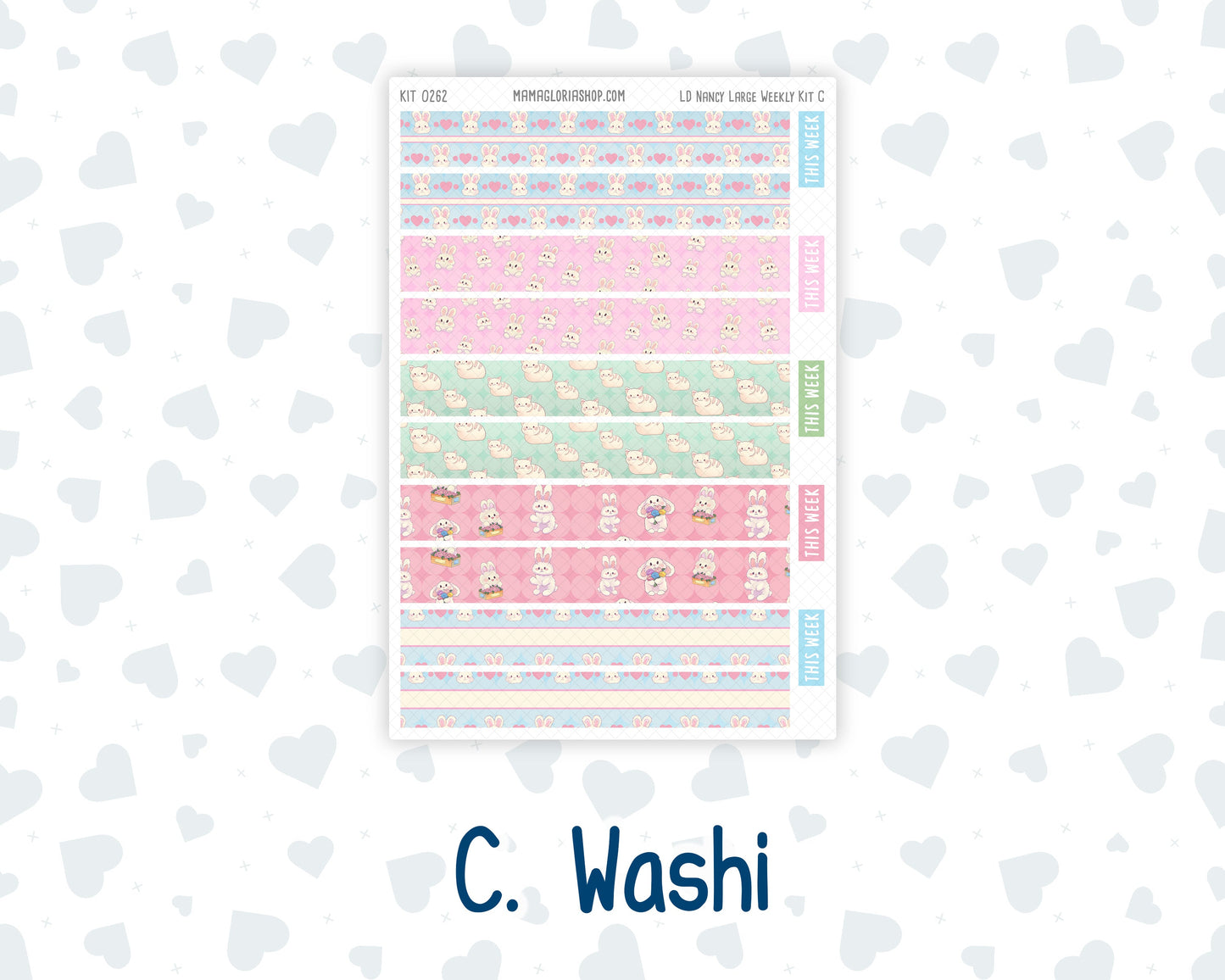 Kit 0262 - Laurel Denise The Nancy Planner Large - Weekly Kit - April - Spring Puffs