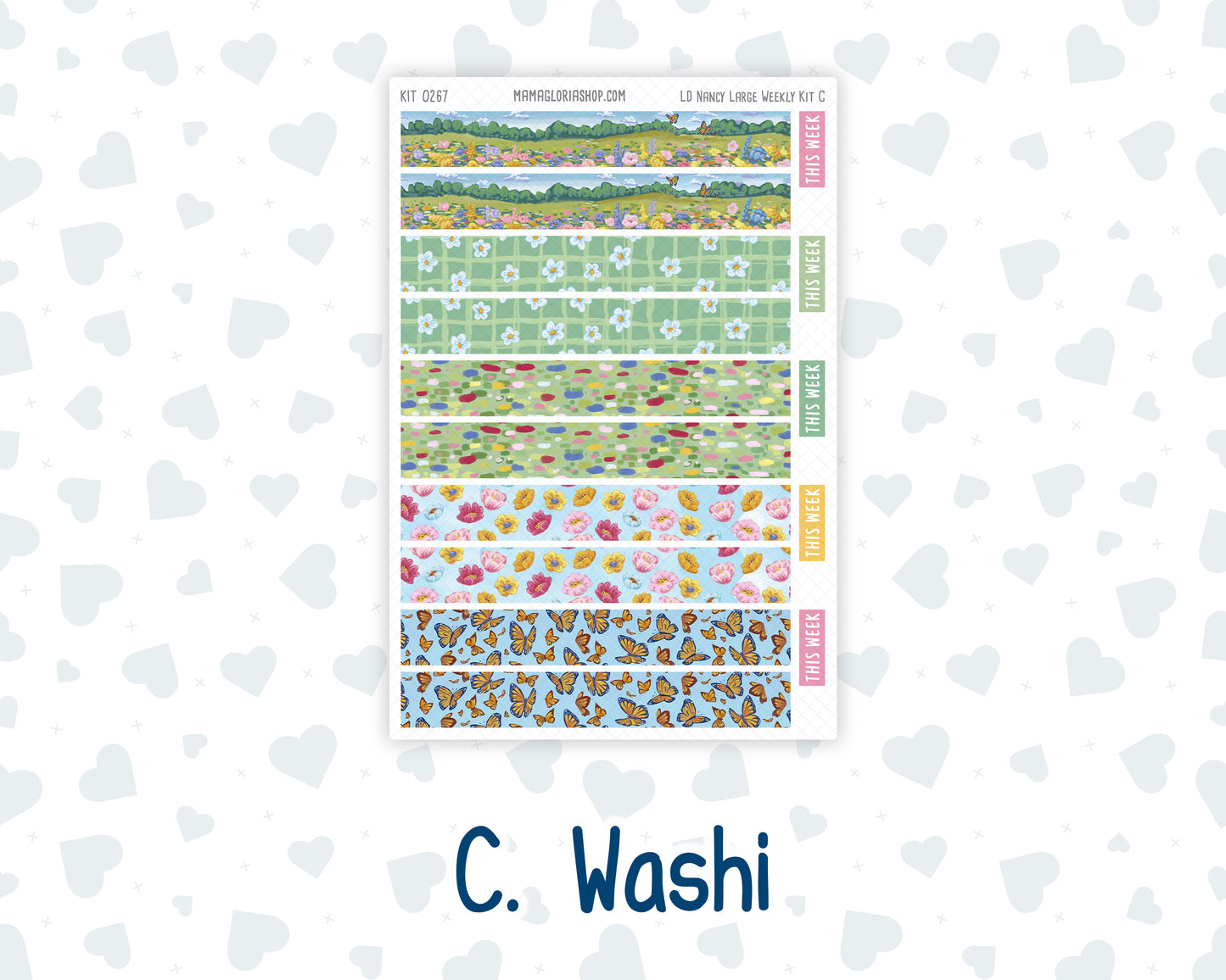Kit 0267 - Laurel Denise The Nancy Planner Large - Weekly Kit - May - Flowers For Mama