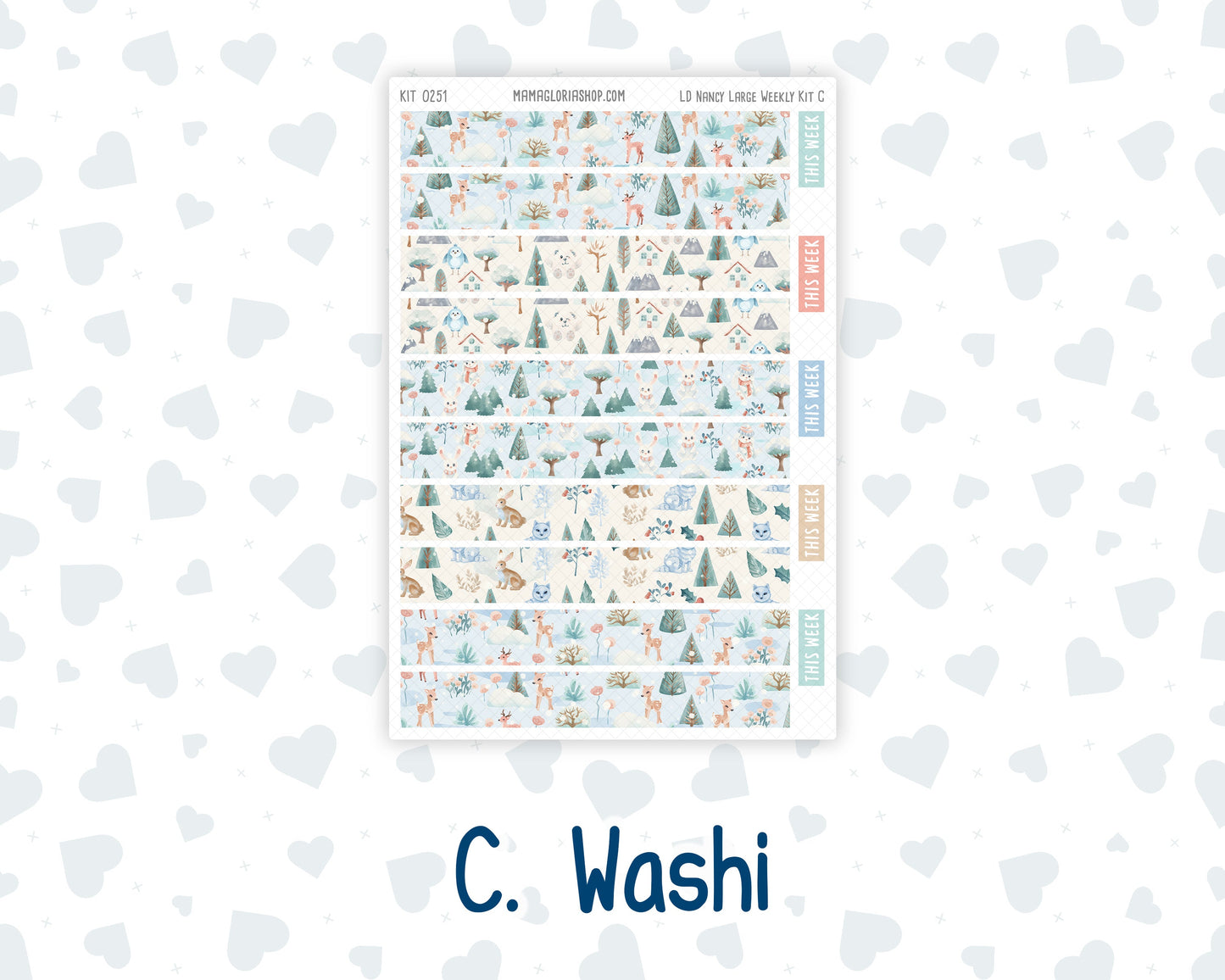 Kit 0251 - Laurel Denise The Nancy Planner Large - Weekly Kit - January - Pine & Paws