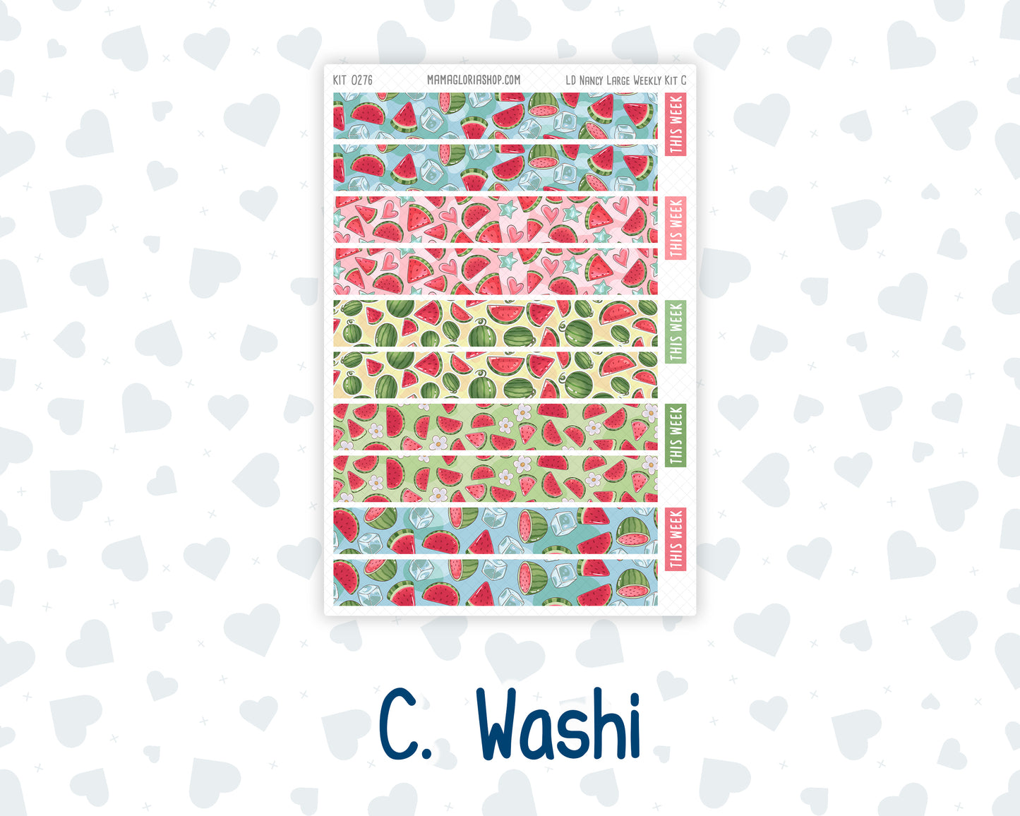 Kit 0276 - Laurel Denise The Nancy Planner Large - Weekly Kit - July - Melon Crush