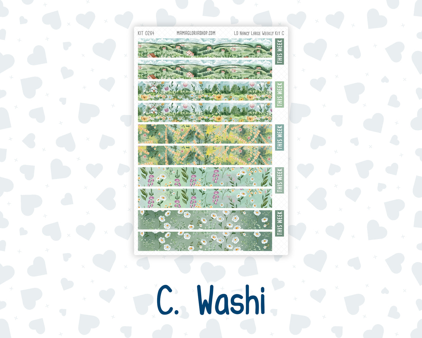 Kit 0264 - Laurel Denise The Nancy Planner Large - Weekly Kit - May - Spring Walk
