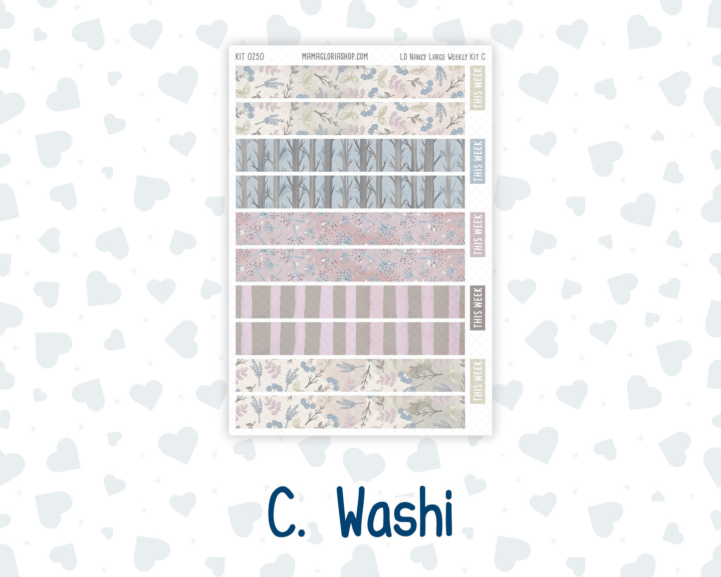 Kit 0250 - Laurel Denise The Nancy Planner Large - Weekly Kit - Quiet January