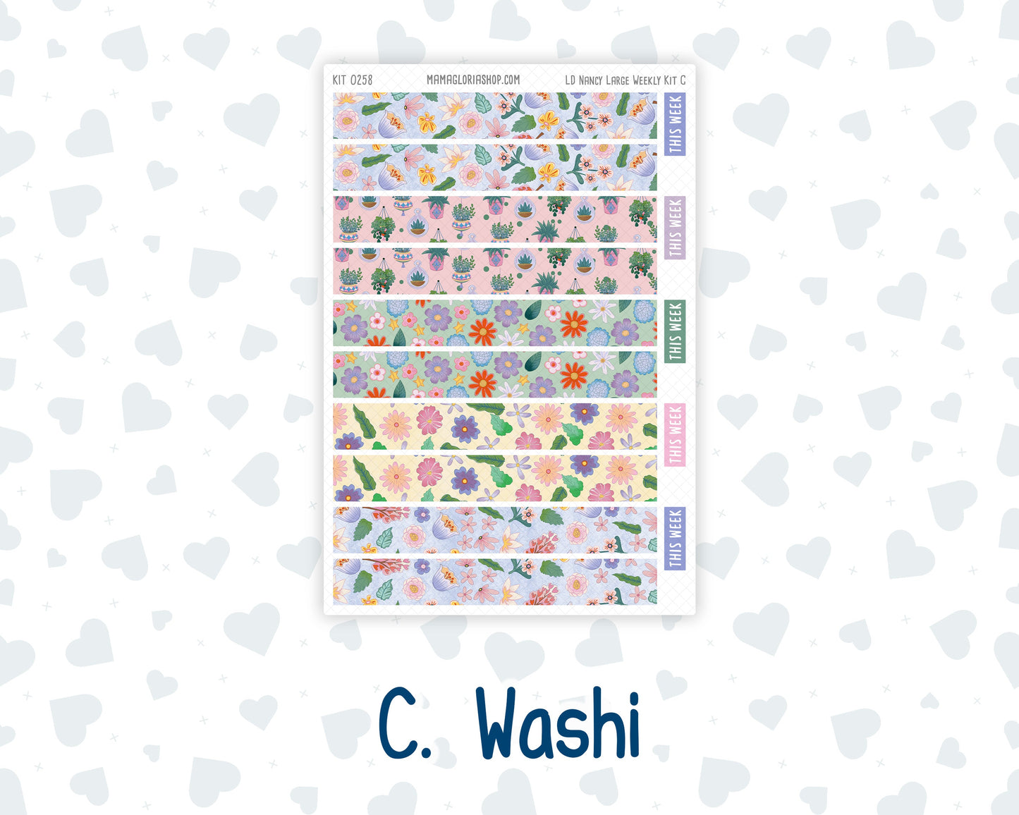 Kit 0258 - Laurel Denise The Nancy Planner Large - Weekly Kit - March - Plant Therapy