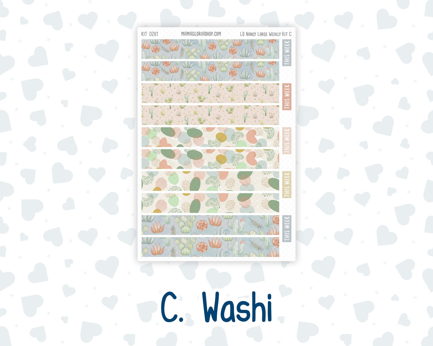 Kit 0261 - Laurel Denise The Nancy Planner Large - Weekly Kit - April - Llama Spring