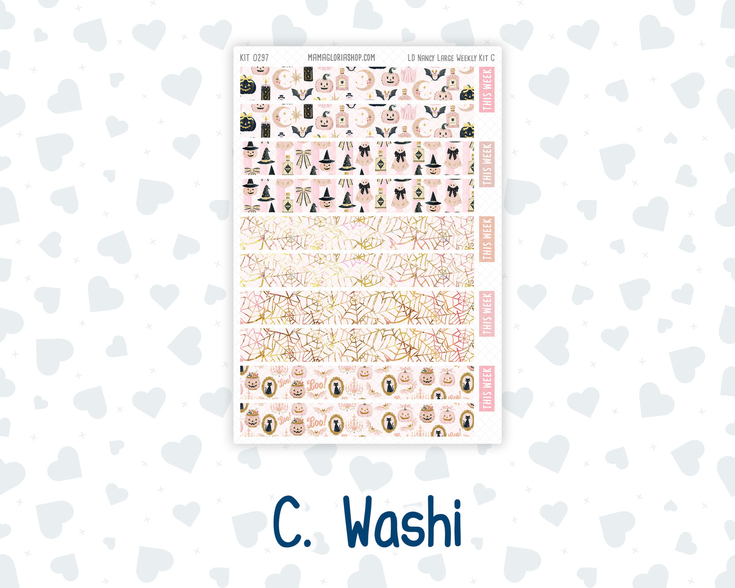 Kit 0297 - Laurel Denise The Nancy Planner Large - Weekly Kit - October - Pink Spell