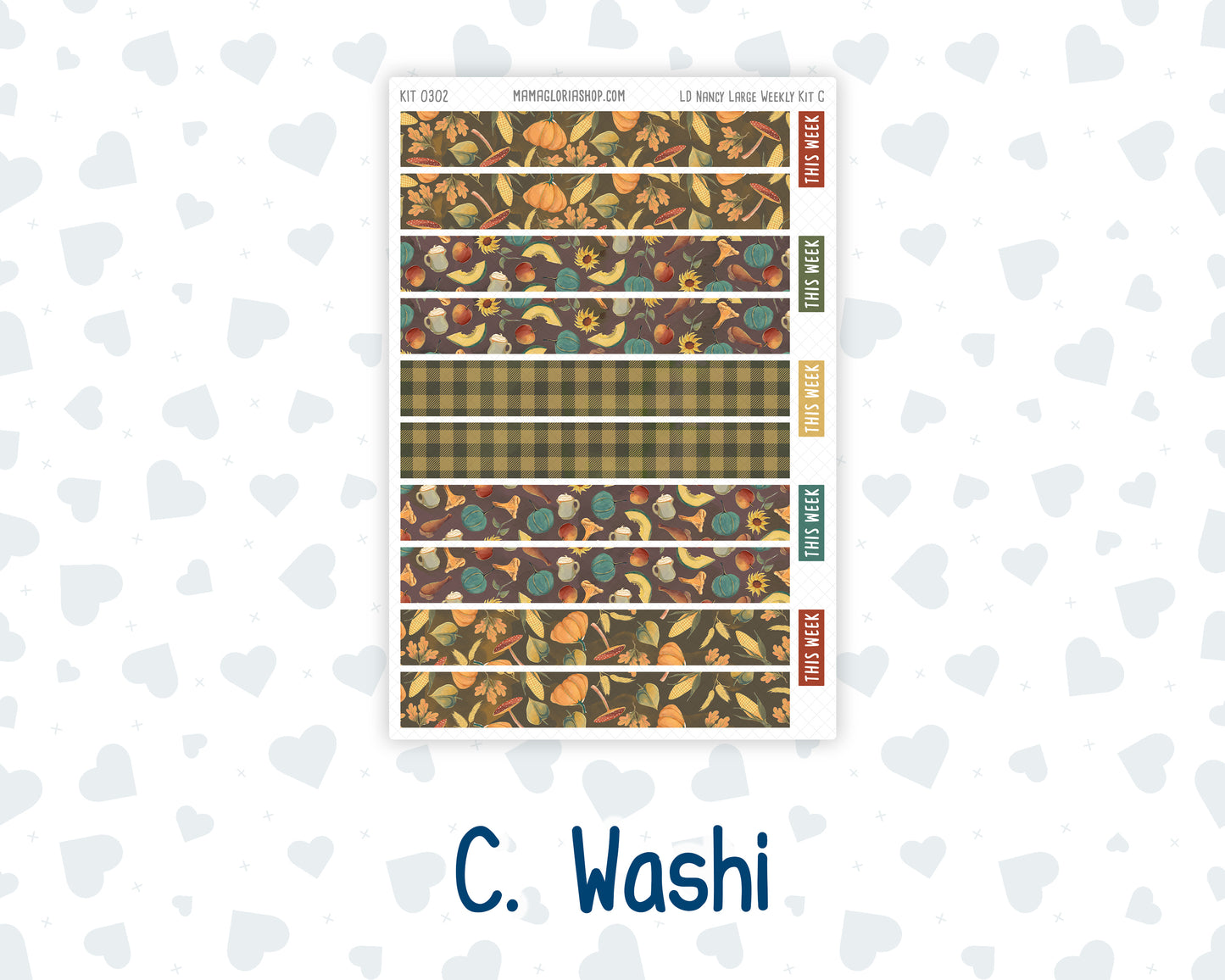 Kit 0302 - Laurel Denise The Nancy Planner Large - Weekly Kit - November - Thankful Season