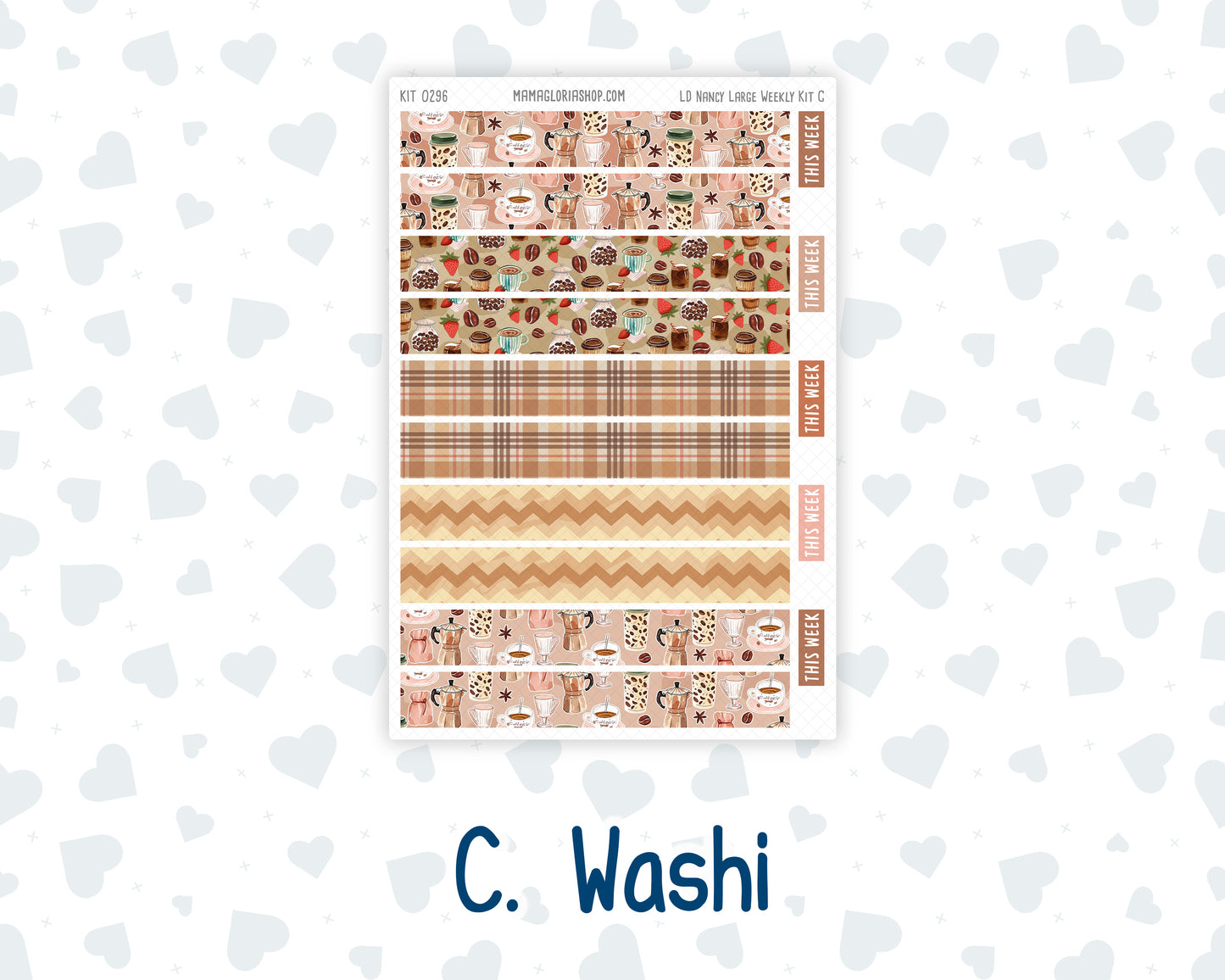 Kit 0296 - Laurel Denise The Nancy Planner Large - Weekly Kit - September - Coffee Break