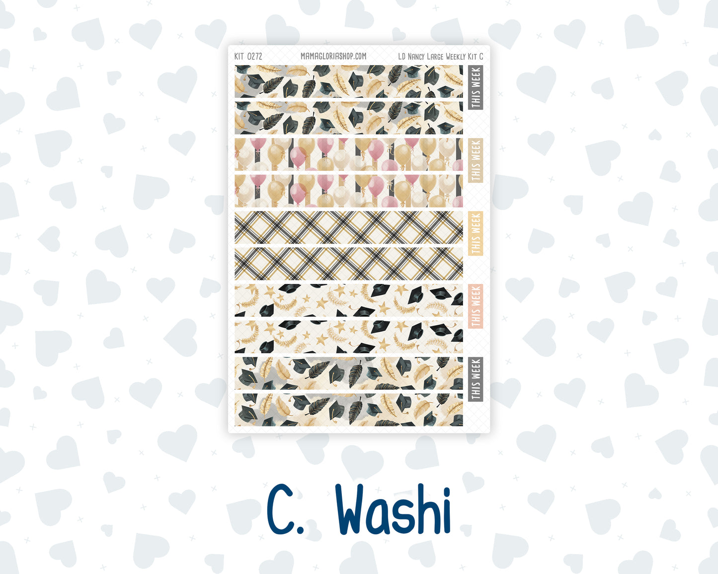 Kit 0272 - Laurel Denise The Nancy Planner Large - Weekly Kit - May - Graduation