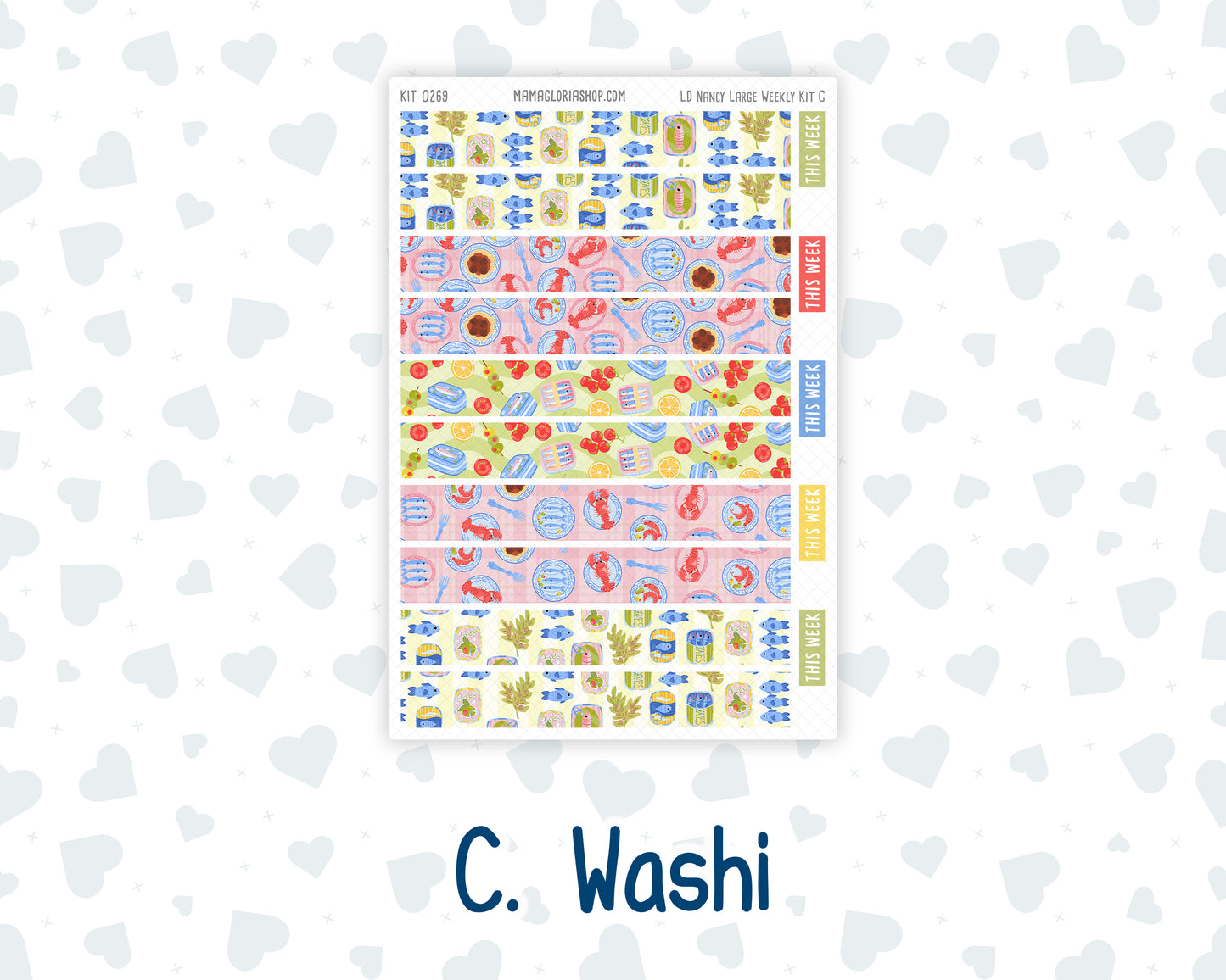 Kit 0269 - Laurel Denise The Nancy Planner Large - Weekly Kit - June - Dolce Mare